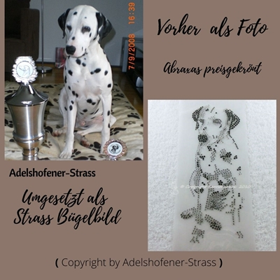 Hundemotive & Tierlogos aus Strass