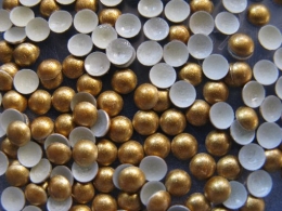 720   Halbperlen Glitter GOLD 2 mm