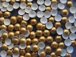 360 Halbperlen Glitter GOLD 4 mm
