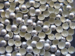 360 Halbperlen Glitter Silber 3 mm