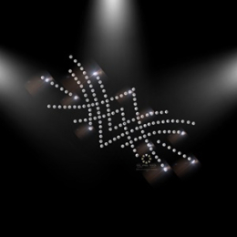 Hotfix Strass Bügelbild Applikation Motiv Ranke SS8 Crystal oder Ab Strasssteinen 121231