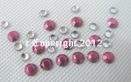 Bügelbild Strass Applikation 3 kleine Krönchen Pink süß 110713