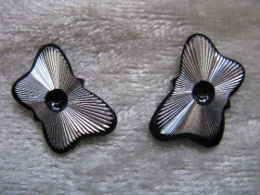 10 Hitfix Bügelnieten Form Butterfly Schmetterling Schwarz/Silber