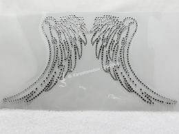 Strass Bügelbild Applikation große elegante Strass Flügel 090618-05sd