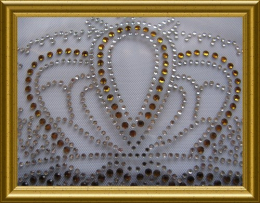 Hotfix Bügelbild riesige traumhafte Strass Krone 090618-04da