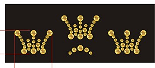 Rhinestuds Krönchen Gold – Set aus 3 kleinen Kronen