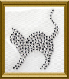 Strass Motiv Bügelbild Kleines Strass Katze Kätzchen Crystal 170420