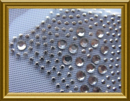 HotFix Strass gr. Strass Kreuz silber/Crystal 110917