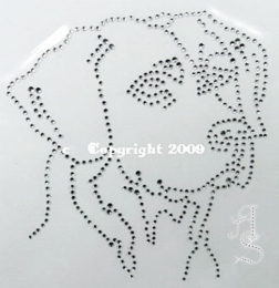 Bügelbild Strass Hund Labrador Kopf Labby 121119
