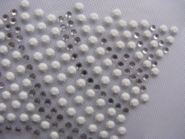 Strass Bild Muschel weiß mit Strass 110615