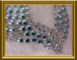 Strass Muschel Hellblau AB-Crystal 110615