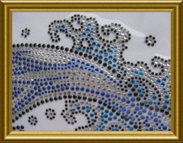 Strass Bügelbild Delfin Delphin