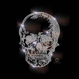 Strass Bügelbild großer Totenkopf Skull 120406