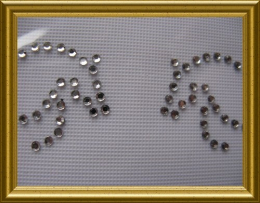 Strass 2 kleine Springpferde Farbwahl 101103