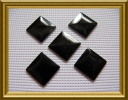 100 Hotfix Bügelnieten Metall Nailheads Quadrat Schwarz 5x5 mm