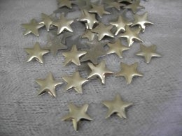 100 Metall Formen Bügelnieten Stern 8 mm Gold