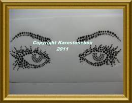 Bügelbild Metallstuds oder Strass Sexy Augen o. T. 110127