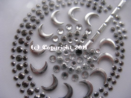 Hotfix Strass Bügelbild Chopper Bike Silber Schwarz 120510