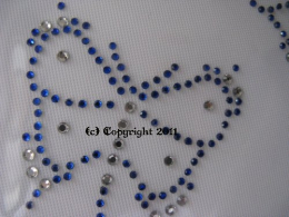 Hotfix Strassbild 2 Schmetterlinge 110617 Farbe-Crystal