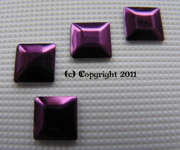 100 Hotfix Bügelnieten Metall Nailheads Quadrat Dark Amethyst Lila 5mm