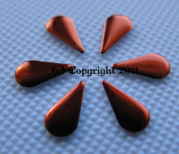 100 Melall Formen Tropfen Orange 6x3mm