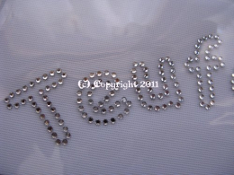 Hotfix Strass Bügelbild Schrift Teufelchen 120120