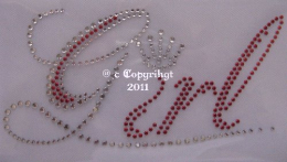 Strass Schriftzug Namen Girl mit Krönchen 110826