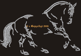 Hotfix Strass Bügelbild - Pferd Hohe Schule rechts (Art.-Nr. 110905-03)