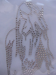 Hotfix Strass Bügelbild Pferd Strass Applikation traumhafter Araber groß 110907
