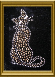 Süßes Kätzchen Braun Glitter 081528-01da