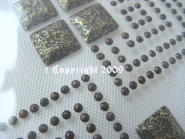 Strass Bügelbild Ornament Braun/Naturstein 082346-01