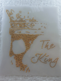 Hotfix Strass Bügelbild Applikation Skull Totenkopf  The King  110515