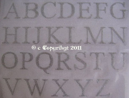 Hotfix Strass Buchstabe Initialen zur Wahl A-Z 110925
