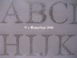 Hotfix Strass Buchstabe Initialen zur Wahl A-Z 110925