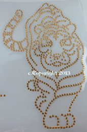 Hotfix Bügelbild Tiger Gold 080417