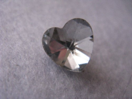 1 Schmuckknopf Knopf Glitzersteine Herz nähen basteln 12mm/18 C