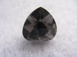 1 Schmuckknopf Knopf Glitzersteine Herz nähen basteln 12mm/18 B