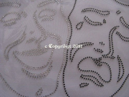 Hotfix Strass Bügelbild Venezianische Masken schwarz crystal 110927