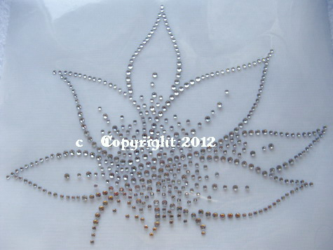 Blüte Hotfix Strass Bügelbild wunderschöne Blüte Farbwahl 111103