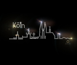 Hotfix Strass Bügelbild Applikation Motiv Skyline Köln 111027