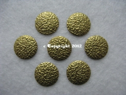 10 Hotfix Nailheads gehämmert 13mm Gold