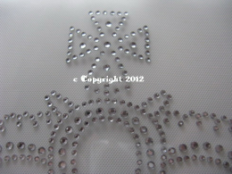 Hotfix Strass Bild Motiv riesige Krone 110221 Crystal