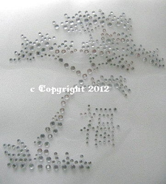 Hotfix Strass Applikation Bonsai Baum 120129