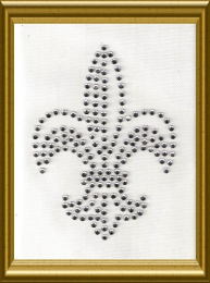 Bügelmotiv Strass französische Lilie 120106 SS10