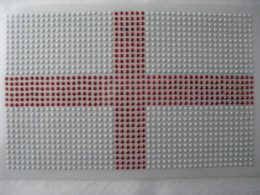 Hotfix Bügelbild Fahne EM / WM England Iron On groß 120216 Sport