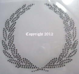 Strass Bügelbild Applikation Lorbeerkranz 120225
