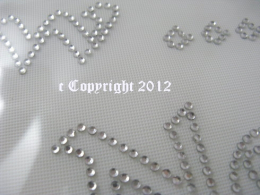 Hotfix Bügelbild Strass Spruch  Never Ever ! 120719