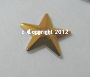 100 Hotfix Metall Formen Sterne 8mm Gold faccetiert