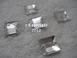 Strasssteine aufnähen 15 Quadrat Nr.2 ca. 12mm Crystal AAA Quali