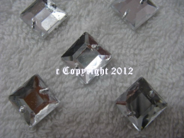Strasssteine aufnähen 15 Quadrat Nr.2 ca. 12mm Crystal AAA Quali